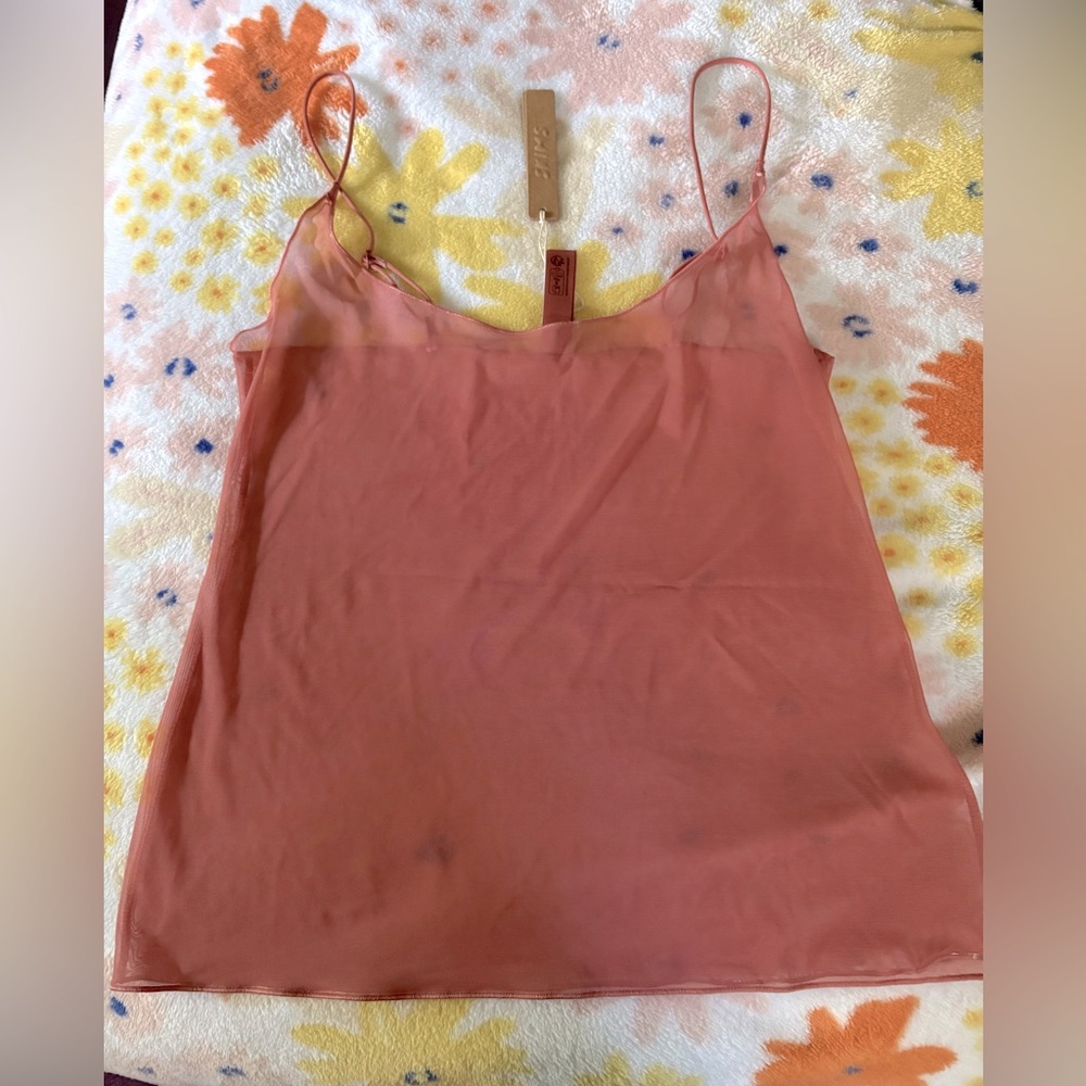 SKIMS Ultra Fine Mesh Cami Terracotta NWT